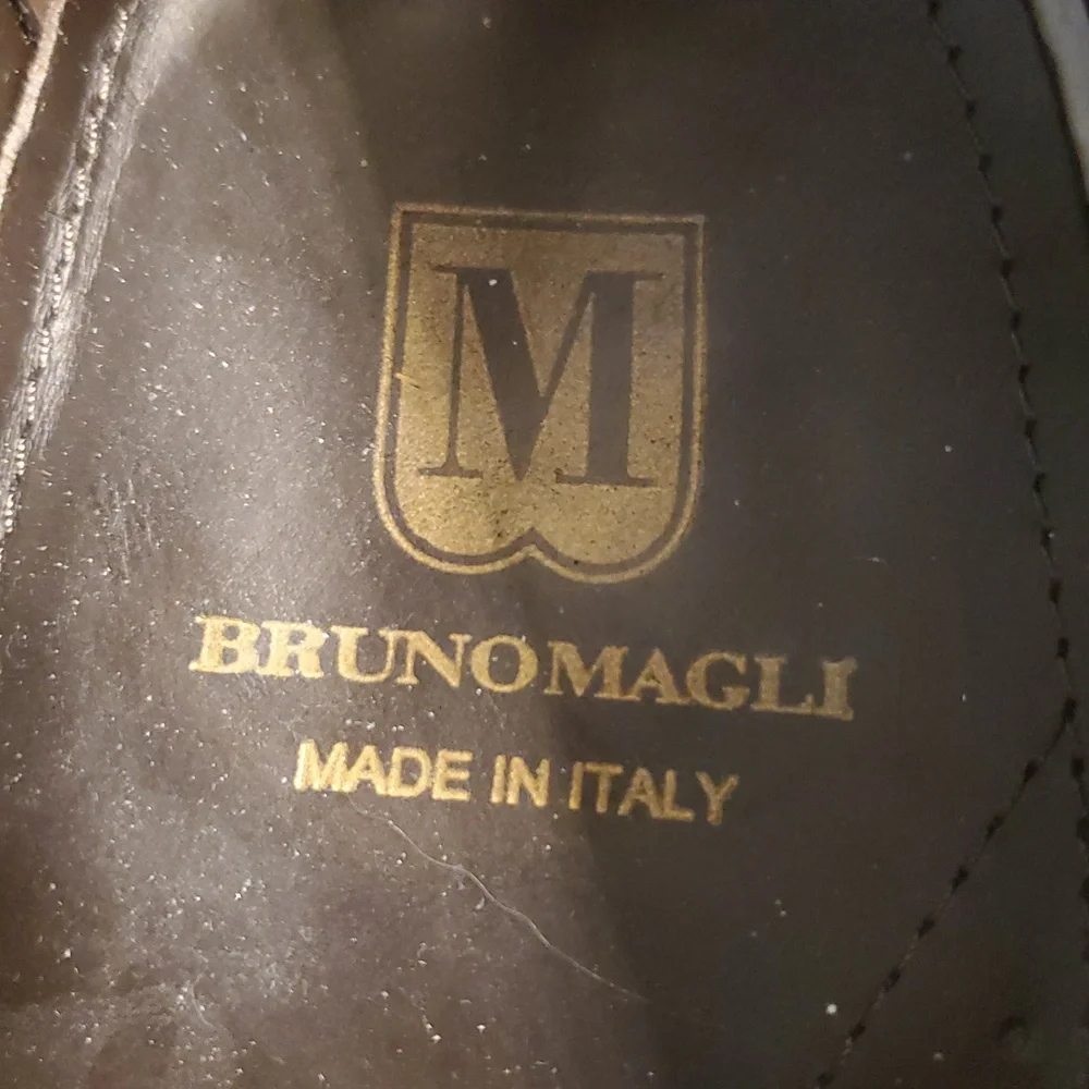 Bruno Magli Black Italian‎ Leather Slip-On Firenze BM600319 Loafers Size 10